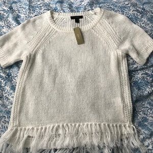 NWT J.Crew Open-Knit Short Sleeve Sweater